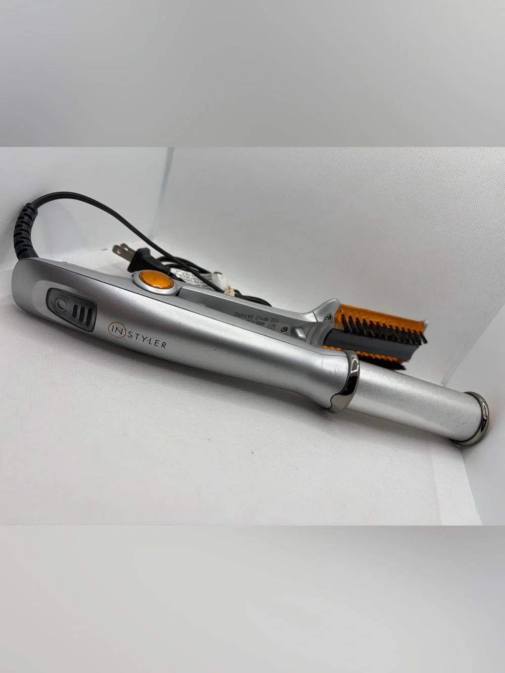 INStyler Silver and Orange Rotating Styling Iron for Women